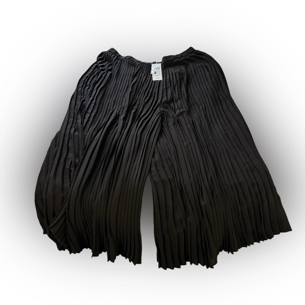 NWT Eileen Fisher Black Wide Ankle Pant- Size Large
